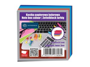 KOSTKA PAPIER KOLOR 8,5X8,5X3,5 NIEKLEJONA
