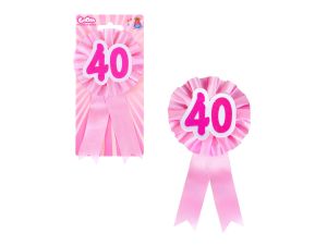 KOTYLION URODZINOWY "40" RÓŻOWY GODAN