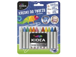 KREDKI DO TWARZY 12 KOLORÓW ETUI  KIDEA