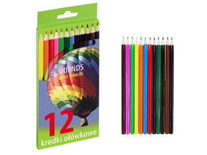 KREDKI GRAND OŁÓWKOWA 12 KOLORÓW SZEŚCIOKĄTNA