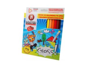 KREDKI NOSTER PR. OŁÓWKOWE 12 KOLORÓW GLASS 