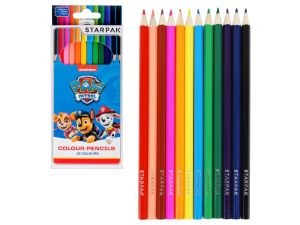KREDKI OŁÓWKOWE 12 KOLORÓW PAW PSI PATROL STK 