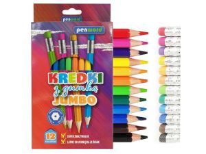 KREDKI OŁÓWKOWE 2666-12-G 12KOL JUMBO HEX Z GUMKĄ