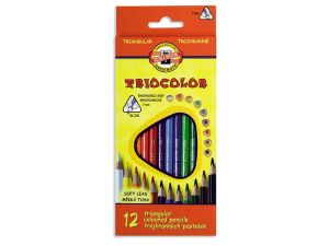 KREDKI OŁÓWKOWE 3132 12 KOLOR TRIOCOLOR KOH-I-NOOR