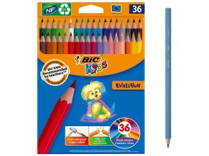 KREDKI OŁÓWKOWE KIDS EVOLUTION 36 KOL BIC
