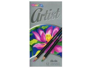 KREDKI OŁÓWKOWE OKRĄGŁE COLORINO ARTIST 12 KOLORÓW