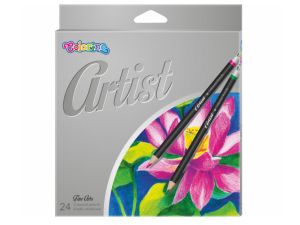 KREDKI OŁÓWKOWE OKRĄGŁE COLORINO ARTIST 24 KOLORY