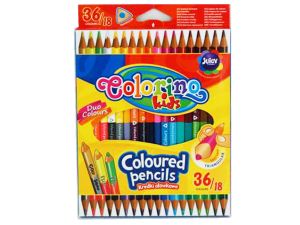 KREDKI OŁÓWKOWE TRÓJKĄT  DWUSTRONNE 18/36 COLORINO