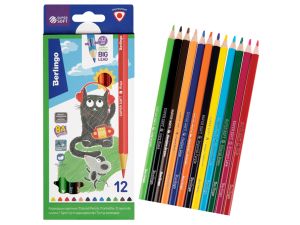 KREDKI OŁÓWKOWE TRÓJKĄTNE SUPER SOFT 12KOL BERLING