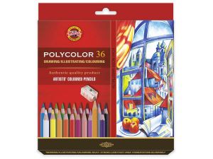 KREDKI POLYCOLOR 3835 36 KOLORÓW  KOH-I-NOOR