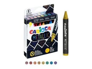 KREDKI ŚWIECOWE CARIOCA METALICZNE 8 KOL 43163