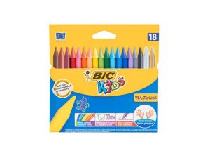 KREDKI ŚWIECOWE PLASTIDECOR 18 KOLORÓW BIC