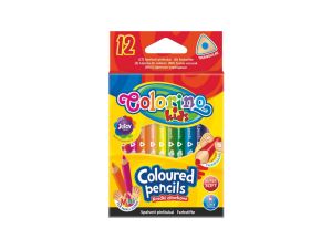 KREDKI TRÓJKĄTNE 6,5 CM MINI 12 KOLORÓW COLORINO