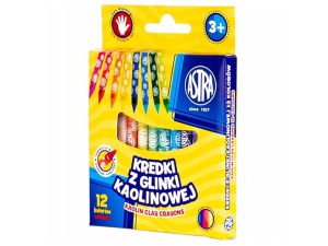 KREDKI Z GLINKI KAOLINOWEJ GRAFITOWE 12 KOL. ASTRA