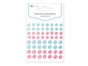 KRYSZTAŁKI SAMOPRZ MIENIĄCE 8&10MM 60SZT PASTEL