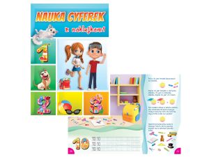 KSIĄŻECZKA NAUKA CYFEREK Z NAKLEJKAMI MD