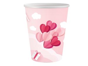 KUBECZKI PAPIE LOVE IS IN AIR RÓŻ 250ML 6SZT GODAN