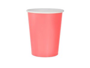 KUBECZKI PAPIEROWE JEDNOKOL RÓŻOWE 270ML 14SZT