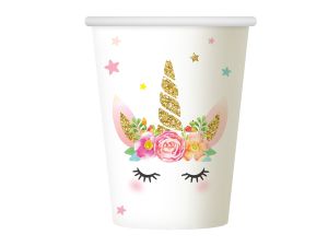KUBECZKI PAPIEROWE JEDNOROŻEC 266ML 6SZT