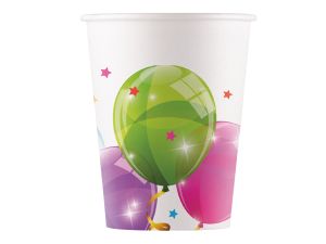 KUBECZKI PAPIEROWE SPARKLING BALLONS 200ML 8SZT