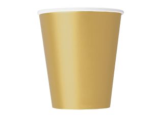 KUBECZKI PAPIEROWE ZŁOTE 270ML 8SZT GODAN