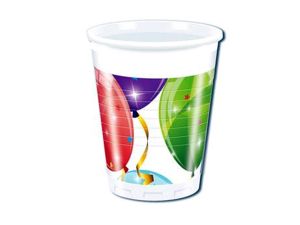 KUBECZKI PLASTIKOWE SPARKLING BALLOONS 8SZT