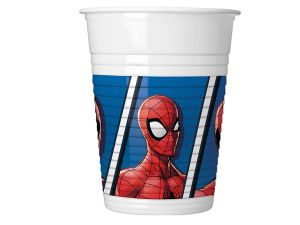 KUBECZKI PLASTIKOWE SPIDER-MAN 200ML 8 SZTUK
