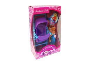 LALKA Z WÓŻKIEM 10 CM  3880 HLA049