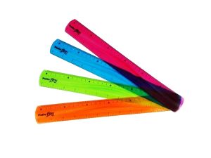 LINIJKA 30CM FLEXI MIX COLOURS