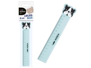 LINIJKA Z FIGURKĄ 15CM KIDEA