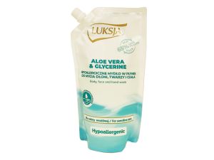 LUKSJA MYDŁO W PLYNIE 400ML ALOE ZAPAS