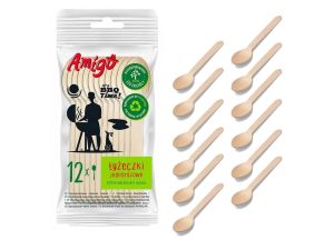 ŁYŻECZKI DREWNIANE JEDNORAZOWE A'12 AMIGO