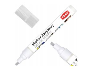 MARKER AKRYLOWY ŚCIĘTY BIAŁY TO-403 0 8 TOMA