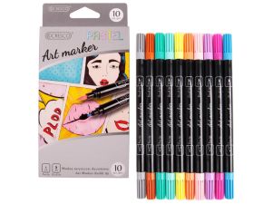 MARKER ARTYSTYCZNY PASTEL DWUSTRONNY 10 KOL 212301