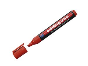 MARKER EDDING PERMANENTNY ŚCIĘTY 330 CZERWONY
