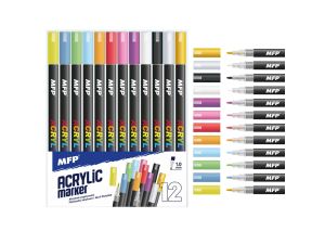 MARKERY PISAKI AKRYLOWE 1MM 12 SZTUK MFP
