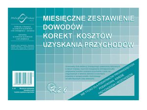 MIESIĘCZNE ZEST. DOW KOR KOSZTÓW UZYSK A5 K26