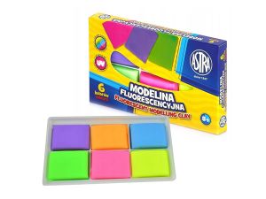 MODELINA FLUORESCENCYJNA 6 KOLORÓW ASTRA 