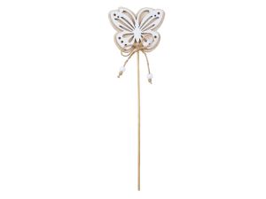 MOTYL DREWNIANY 27CM BIAŁY MFP