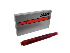 NABOJE ATRAMENTOWE DO PIÓR LAMY T10 CZERWONE 5SZT