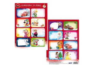 NAKLEJKI NA PREZENTY BOŻONARODZ DISNEY 16SZT  MFP