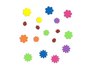 NAKLEJKI Z PIANKI PVC01 KWIATKI