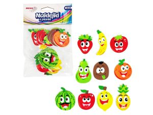 NAKLEJKI Z PIANKI PVC47 OWOCOWE BUŹKI BREWIS
