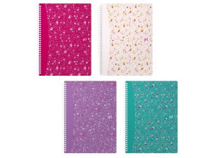 NOTATNIK OXFORD FLORAL 2SPI B5 60KARTEK 90G KRATKA