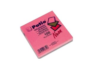 NOTES NEON SAMOPRZYLEPNY 75X75MM RÓŻOWY 
