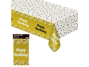 OBRUS FOLIOWY B&C HAPPY BIRTHDAY ZŁOTY GODAN