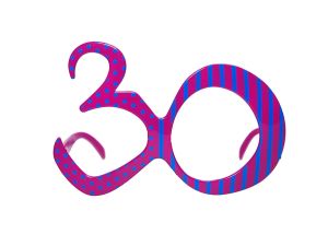 OKULARY 30 FUKSJA PARTYDECO