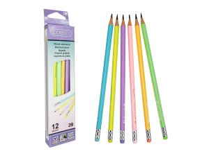 OŁÓWEK TECHNICZNY TRÓJKĄTNY PASTEL 2B A'12 CRESCO