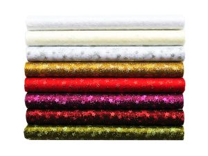 ORGANZA 40CMX5Y BROKATOWY NADRUK F012
