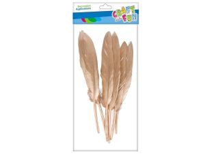 OZDOBA DEKORACYJNA PIÓRKA 10-15CM A'6 ZŁOTO CF